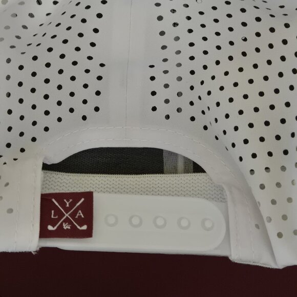 NWOT Rare YoungLA Tee Time Golf Hat Snapback White Burgundy - Picture 4 of 7